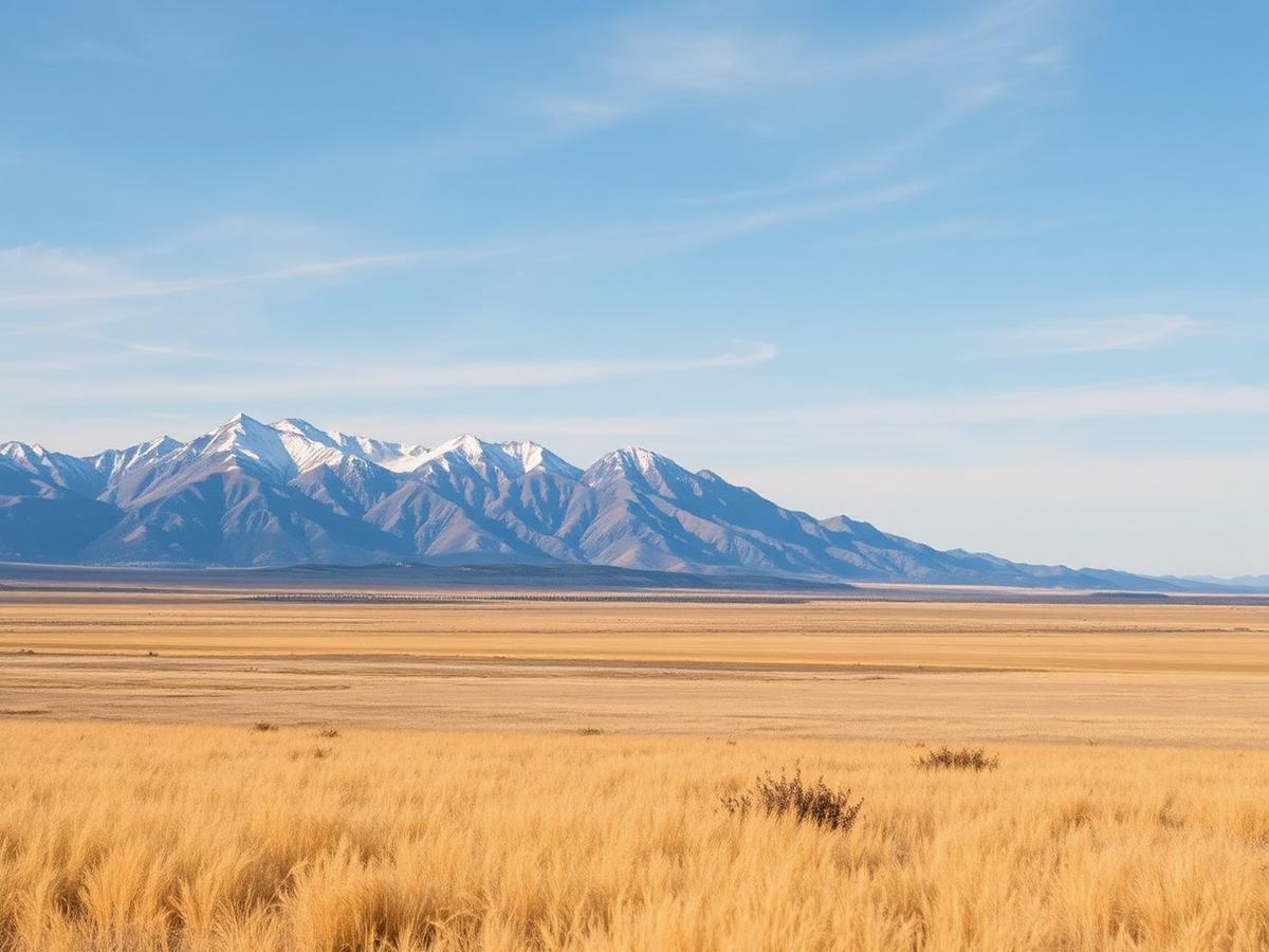 Southern Alberta landscape with Rocky Mountain foothills